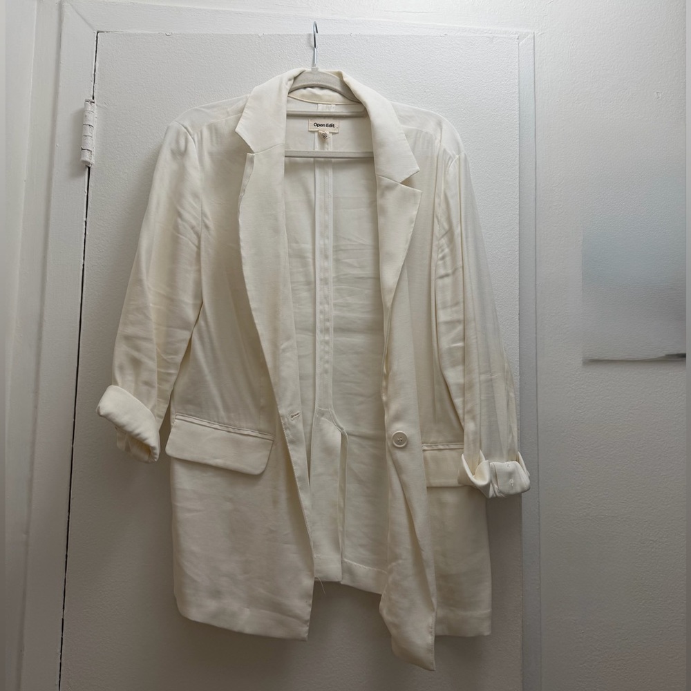 Open Edit White Blazer